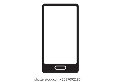 Simple smartphone black and white icon