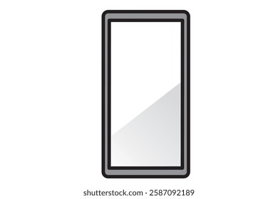 Simple smartphone black and white icon