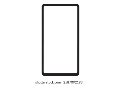Simple smartphone black and white icon