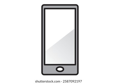 Simple smartphone black and white icon