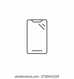 Sencillo Vector de signo de icono de pantalla de teléfono inteligente