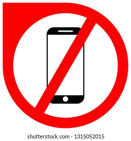 Simple smartphone forbidden vector icon