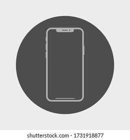 simple smartphone icon with dark grey background