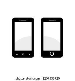 Simple smartphone icon flat vector