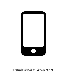 einfaches Smartphone-Symbol. Die Vorderseite des Smartphones sieht leer aus. Vorderansicht der Smartphone-Kamera