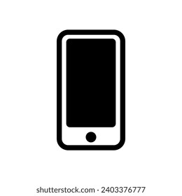 simple smartphone icon. The front of the smartphone looks blank. Smartphone camera front view