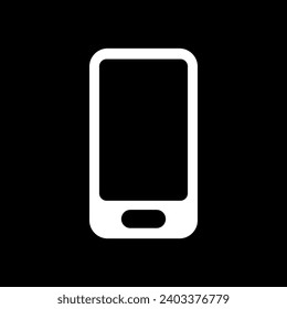 simple smartphone icon. The front of the smartphone looks blank. Smartphone camera front view