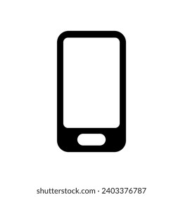 simple smartphone icon. The front of the smartphone looks blank. Smartphone camera front view