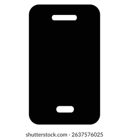 Simple smartphone icon representing mobile technology and digital communication