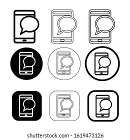 Simple smartphone icon sign design