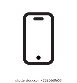 Simple smartphone icon vector. Cellphone, mobile phone line symbol