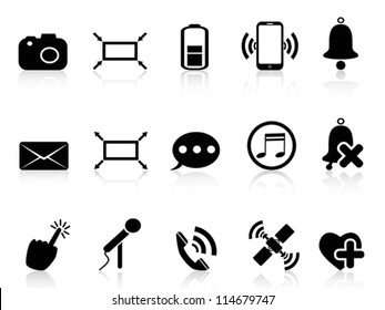 simple smartphone icons set