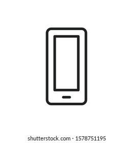 Simple smartphone line icon. Stroke pictogram. Vector illustration isolated on a white background. Premium quality symbol. Vector sign for mobile app and web sites.