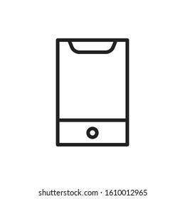 Simple smartphone line icon. Stroke pictogram. Vector illustration isolated on a white background. Premium quality symbol. Vector sign for mobile app and web sites.