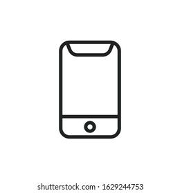 Simple smartphone line icon. Stroke pictogram. Vector illustration isolated on a white background. Premium quality symbol. Vector sign for mobile app and web sites.