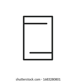 Icono simple de la línea del smartphone. Pictograma de trazo. Ilustración vectorial aislada en un fondo blanco. Símbolo de calidad superior. Signo de vector para aplicaciones móviles y sitios web.