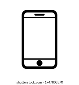 Simple smartphone - mobile phone icon in flat design. vector illustration. color ediatble 