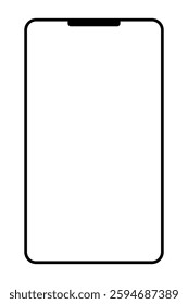 Simple smartphone mockup design. Vector.