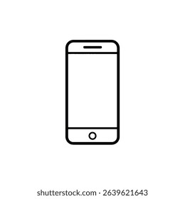 Simple smartphone outline icon mobile phone device