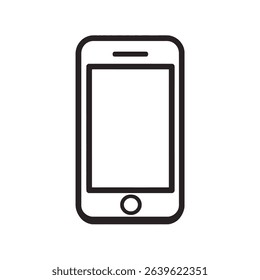 Simple smartphone outline icon mobile phone device