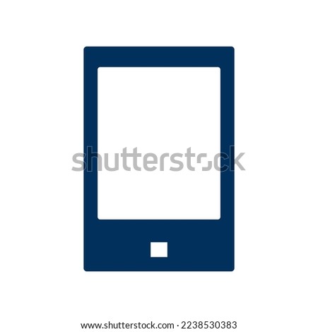 Simple smartphone silhouette icon. Vector.
