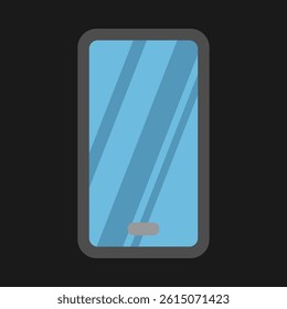 Simple smartphone vector in flat style. Minimalist and modern illustration design.