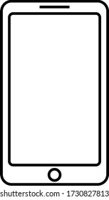 Esbozo simple de iluminación del vector Smartphone