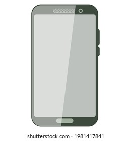 Simple smartphone wit empty screen. Realistic smartphone mockup. Device UI, UX mockup for presentation template. Cellphone frame with blank display isolated templates. Vector