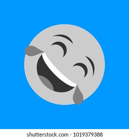 Simple Smile Face Emoticon, Flat Emoji