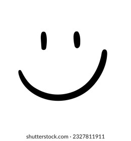 Simple smile font background vector