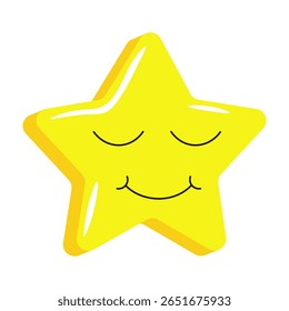 Sorriso simples Ouro Twinkle Star isolado fundo transparente. Twinkle Gold vetor Star modelo design. Perfeito para loteria de mídia social desenho EPS 10