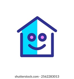 Simple Smile House Logo Icon Design. Smart House icon design