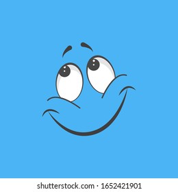 Simple smiley emoticons with blue background