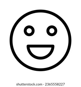 Simple smiley face emoji. Fun. Vector.
