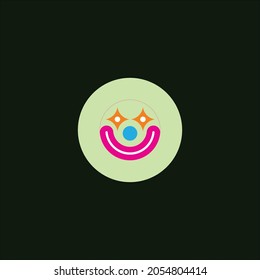 Simple smiley face icon and symbol art