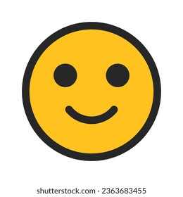 Simple smiley face icon. Vector.