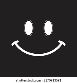 Simple Smiley Face Vector Icon, Happy Expression