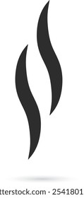 simple smoke steam silhouette icon