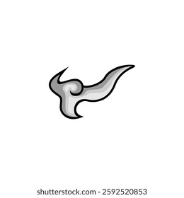 Simple smoke vector illustration design.