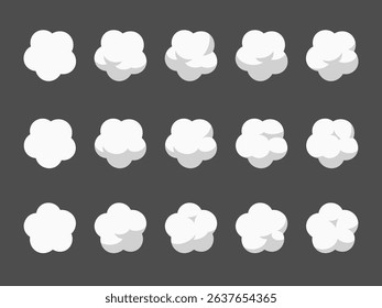 Simple smoke vector illustration material