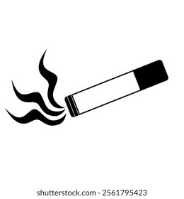 simple smoking cigarette icon vector