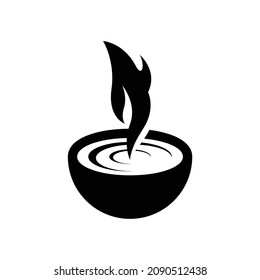 simple smoky cup logo vector