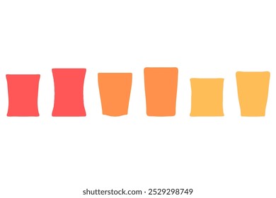 Conjunto de design de ilustração de lanche simples