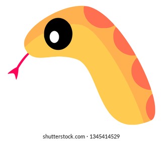 Simple Snake Head Cartoon Logo Illustration Vector