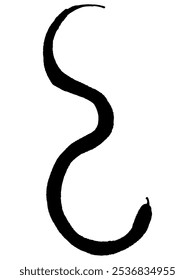 Material de ilustração de silhueta de cobra simples