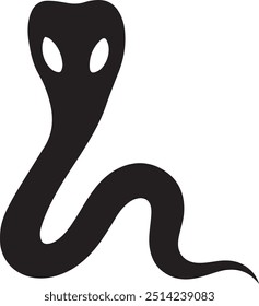 Simple Snake Silhouette Vector with Seamless Elements for Graphic Designers