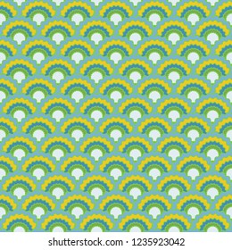 Simple snake skin scales squama background, vector seamless fabric pattern, tiled textile print. Vintage chinese squama scales seamless arc tiles ornament. Fabric print pattern.