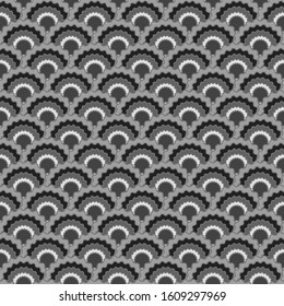 Simple snake skin scales squama background, vector seamless fabric pattern, tiled textile print. Traditional chinese squama scales seamless arc tiles background. Wrapping paper pattern.