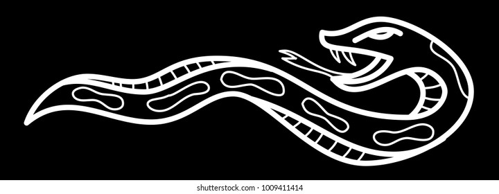 Simple snake sticker and t-shirt design. Serpent snake.