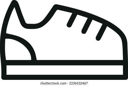 Simple sneakers line icon. Premium symbol in stroke style. Design of sneakers icon. Vector illustration.